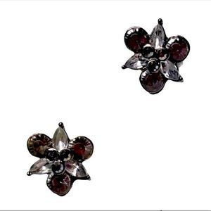 Smokey tone jeweled earrings